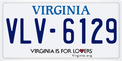 VA license plate VLV6129