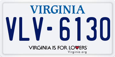 VA license plate VLV6130