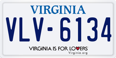 VA license plate VLV6134