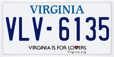 VA license plate VLV6135