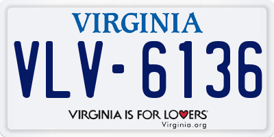 VA license plate VLV6136