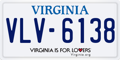 VA license plate VLV6138