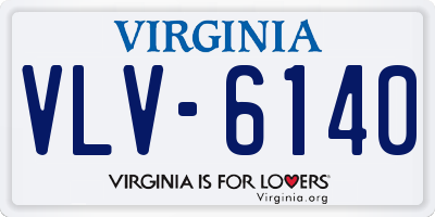 VA license plate VLV6140