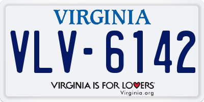 VA license plate VLV6142