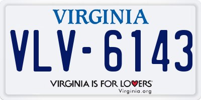 VA license plate VLV6143