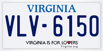 VA license plate VLV6150