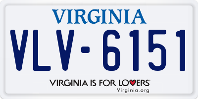 VA license plate VLV6151