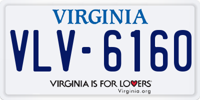 VA license plate VLV6160