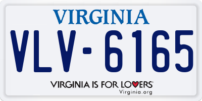 VA license plate VLV6165