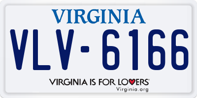 VA license plate VLV6166