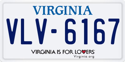 VA license plate VLV6167