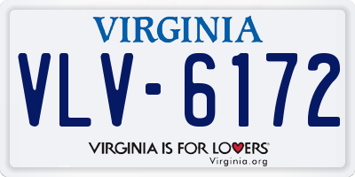 VA license plate VLV6172