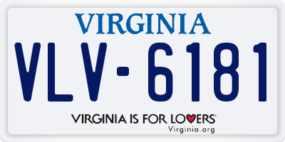 VA license plate VLV6181