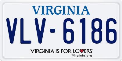 VA license plate VLV6186