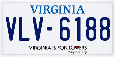 VA license plate VLV6188