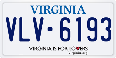 VA license plate VLV6193