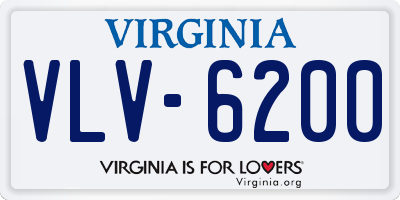 VA license plate VLV6200