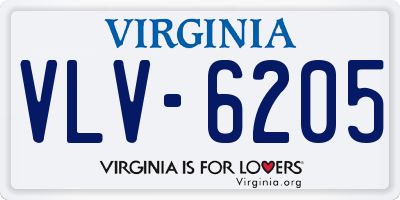 VA license plate VLV6205