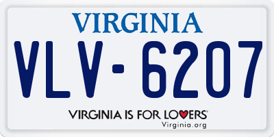 VA license plate VLV6207