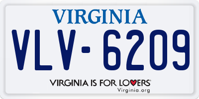 VA license plate VLV6209