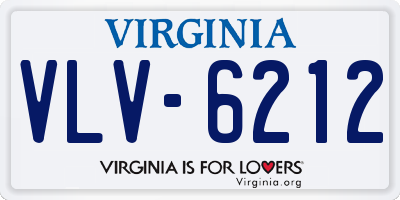 VA license plate VLV6212