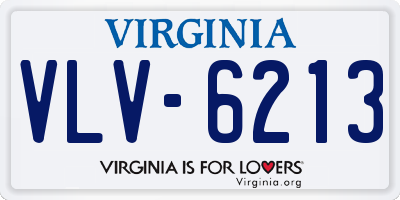 VA license plate VLV6213