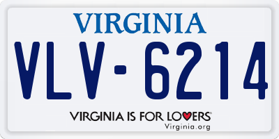 VA license plate VLV6214