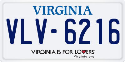 VA license plate VLV6216