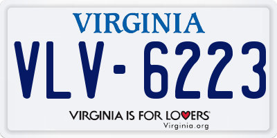 VA license plate VLV6223