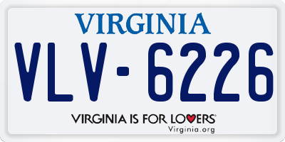 VA license plate VLV6226