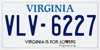 VA license plate VLV6227