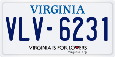 VA license plate VLV6231