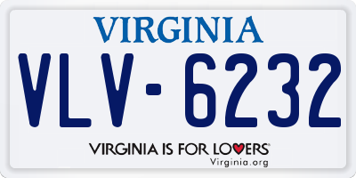 VA license plate VLV6232