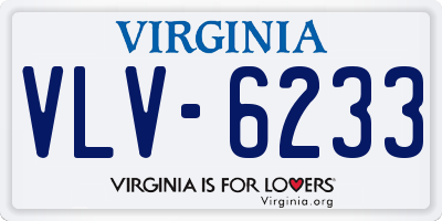 VA license plate VLV6233