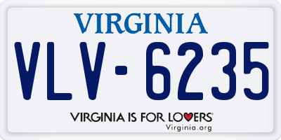 VA license plate VLV6235