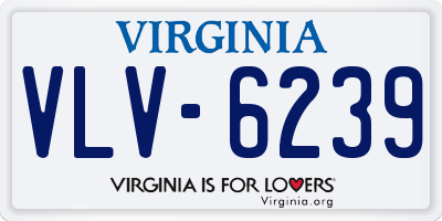 VA license plate VLV6239