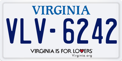 VA license plate VLV6242