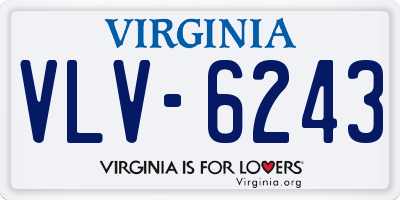 VA license plate VLV6243