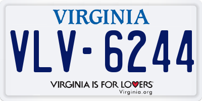 VA license plate VLV6244