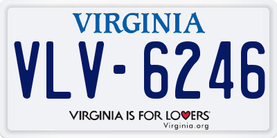 VA license plate VLV6246