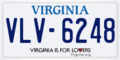 VA license plate VLV6248