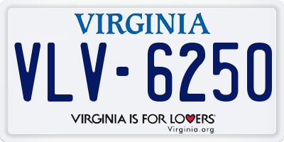 VA license plate VLV6250