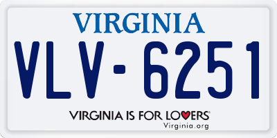 VA license plate VLV6251