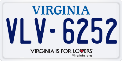 VA license plate VLV6252