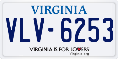 VA license plate VLV6253