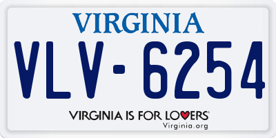 VA license plate VLV6254