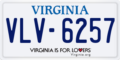 VA license plate VLV6257