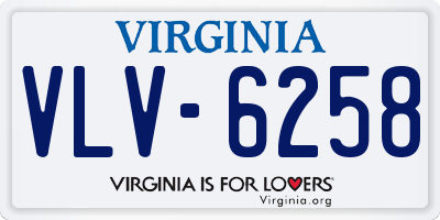 VA license plate VLV6258