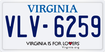 VA license plate VLV6259