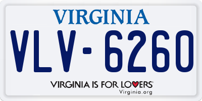 VA license plate VLV6260